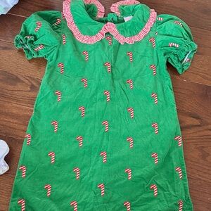 Green Dress with Candy Cane Pattern